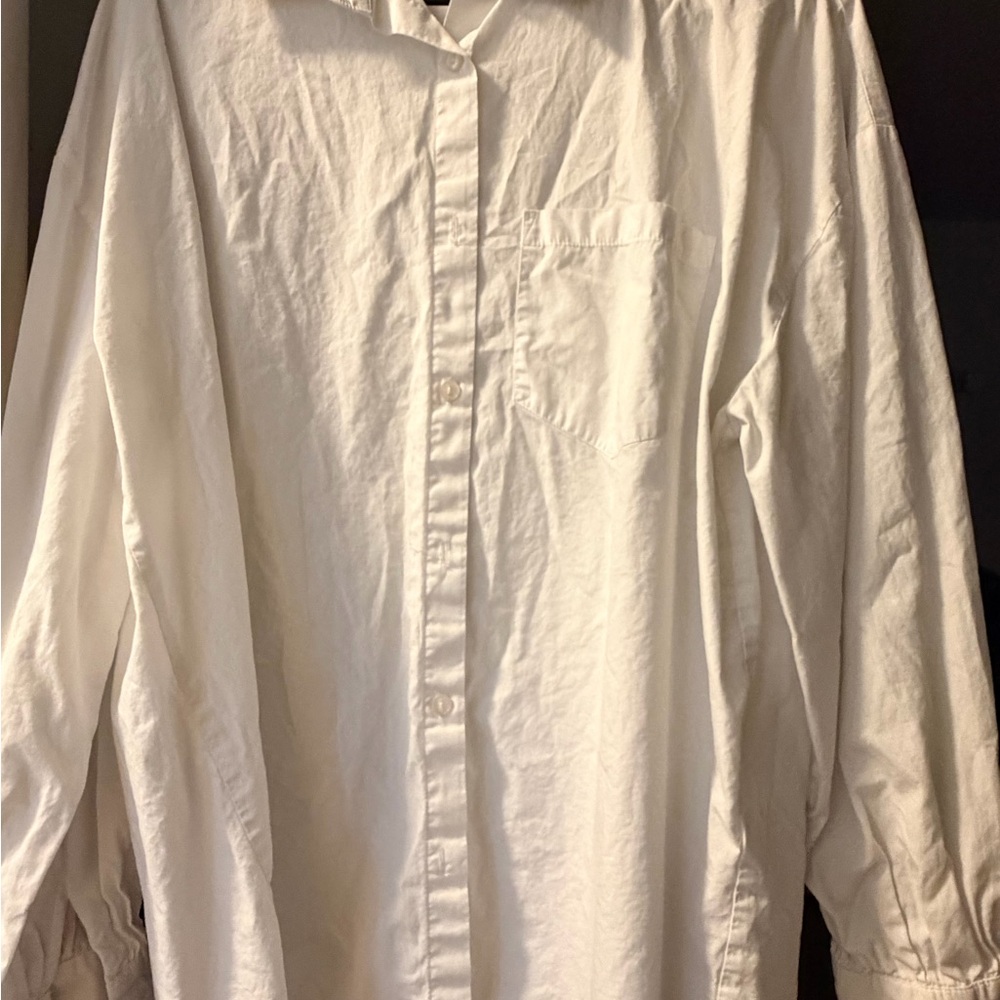Classic Women’s White Button-Down Shirt